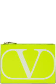 Valentino - Yellow Valentino Garavani VLogo Medium Pouch