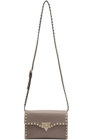 Valentino - Grey Valentino Garavani Rockstud Shoulder Bag
