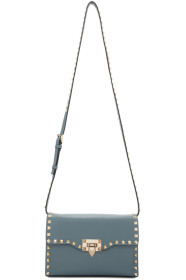 Valentino - Blue Valentino Garavani Small Rockstud Flap Bag