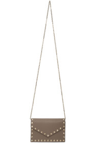 Valentino - Grey Valentino Garavani Rockstud Envelope Wallet Bag