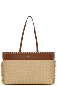 Valentino - Beige Valentino Garavani Raffia Box Tote