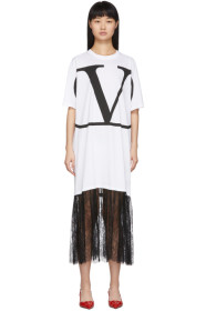 Valentino - White VLogo Lace Dress