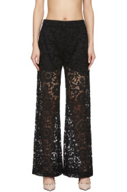 Valentino - Black Heavy Lace Trousers