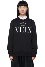 Valentino - Black 'VLTN' Star Sweatshirt
