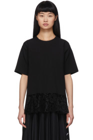 Valentino - Black Lace T-Shirt Blouse