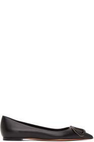 Valentino - Black Valentino Garavani VLogo Ballerina Flats