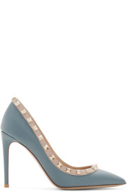 Valentino - Blue Valentino Garavani Rockstud 100 Heels