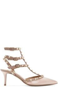 Valentino - Pink Valentino Garavani Rockstud Cage Heels