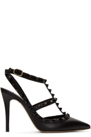 Valentino - Black Valentino Garavani Tonal Rockstud Heels