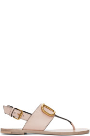 Valentino - Pink Valentino Garavani VLogo Thong Sandals