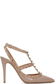 Valentino - Pink Valentino Garavani Rockstud Cage Heels