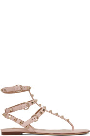 Valentino - Pink Valentino Garavani Rockstud Caged Sandals