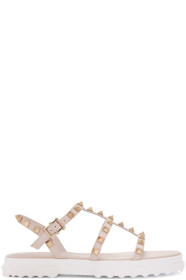 Valentino - Pink Valentino Garavani Rockstud Flat Sandals