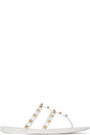 Valentino - White Valentino Garavani Rockstud Jelly Sandals