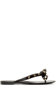 Valentino - Black Valentino Garavani Rockstud Bow Sandals