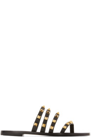 Valentino - Black Valentino Garavani Rockstud Flair Thong Sandals