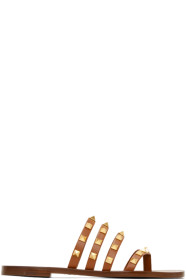 Valentino - Brown Flair Slip-On Sandals