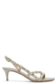 Valentino - Grey Valentino Garavani Rockstud Slingback Sandals