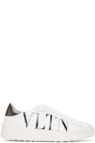 Valentino - White & Black Valentino Garavani 'VLTN' Open Sneakers