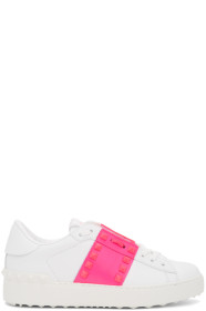 Valentino - 白色 & 粉色 Valentino Garavani Rockstud Untitled Open 运动鞋