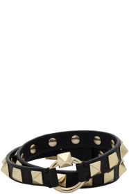 Valentino - Black Valentino Garavani Rockstud Wrap Bracelet