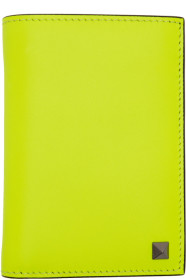 Valentino - Portefeuille jaune Rockstud Valentino Garavani