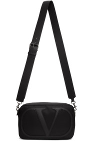 Valentino - Black Valentino Garavani VLogo Messenger Bag