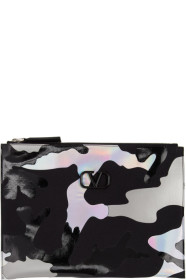Valentino - Pochette mince noire VLogo Camo Valentino Garavani