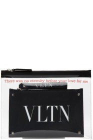 Valentino - Transparent Valentino Garavani 'VLTN' PVC Pouch