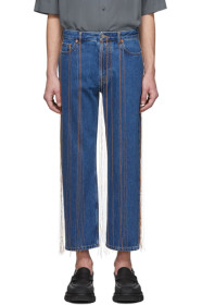 Valentino - Navy Fringe Jeans