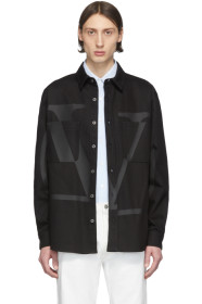 Valentino - 黑色 VLogo 衬衫