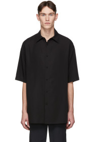 Valentino - Black Lyocell Short Sleeve Shirt