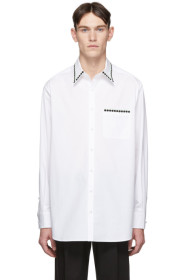 Valentino - White Embroidered Buttoned Shirt