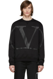 Valentino - Black Large VLogo Sweatshirt
