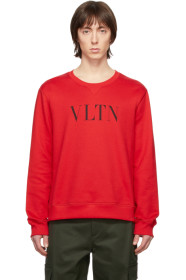 Valentino - Red & Black 'VLTN' Sweatshirt