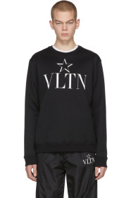 Valentino - Black VLTN Star Jersey Sweatshirt