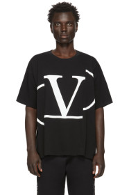 Valentino - Black Deconstructed VLogo T-Shirt