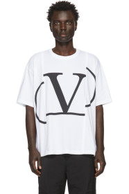 Valentino - White Deconstructed VLogo T-Shirt