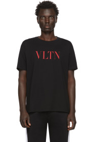 Valentino - Black & Red 'VLTN' T-Shirt