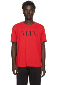 Valentino - Red & Black 'VLTN' T-Shirt