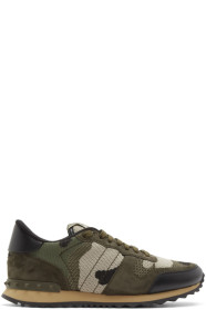 Valentino - Valentino Garavani コレクション グリーン ロックランナー スニーカー