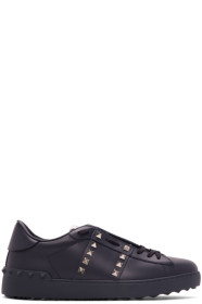 Valentino - Baskets bleu marine Rockstud Untitled Valentino Garavani