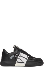 Valentino - Black & White Valentino Garavani Elastic Low-Top Sneakers