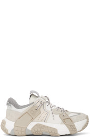 Valentino - White & Off-White Valentino Garavani Wod Panelled Low-Top Sneakers