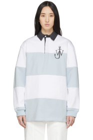 JW Anderson - Polo de rugby bleu et blanc