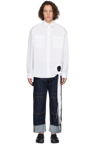 JW Anderson - White Fringe Detail Shirt