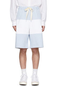 JW Anderson - Blue & White Rugby Shorts