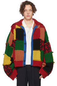 JW Anderson - Cardigan à patchwork contrasté multicolore