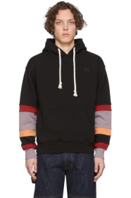 JW Anderson - Black Colorblock Sleeves Logo Hoodie