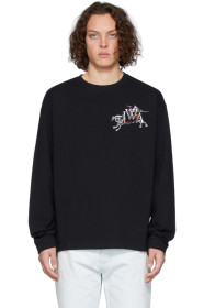 JW Anderson - Black Camelot Embroidery Long Sleeve T-Shirt
